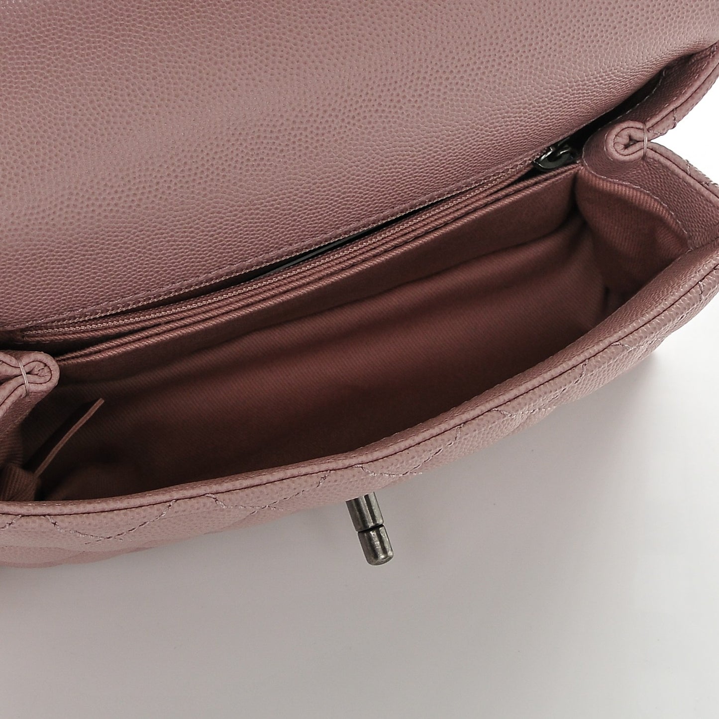 Caviar Quilted Mini Coco Handle Flap Pink