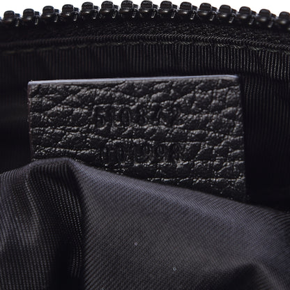 Gucci Nylon Monogram Dollar Calfskin Flat Messenger Bag Black 6 of 10