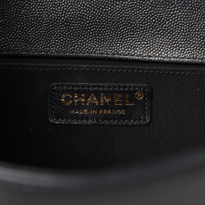 Chanel Caviar Quilted Medium Boy Flap Black 8 of 10