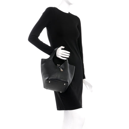 Hermes Taurillon Clemence Picotin Lock 22 MM Black 2 of 7