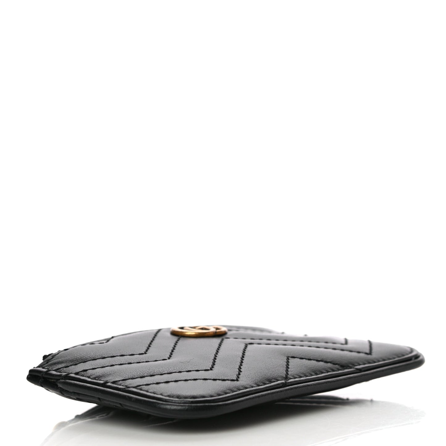 Calfskin Matelasse GG Marmont Key Case Black