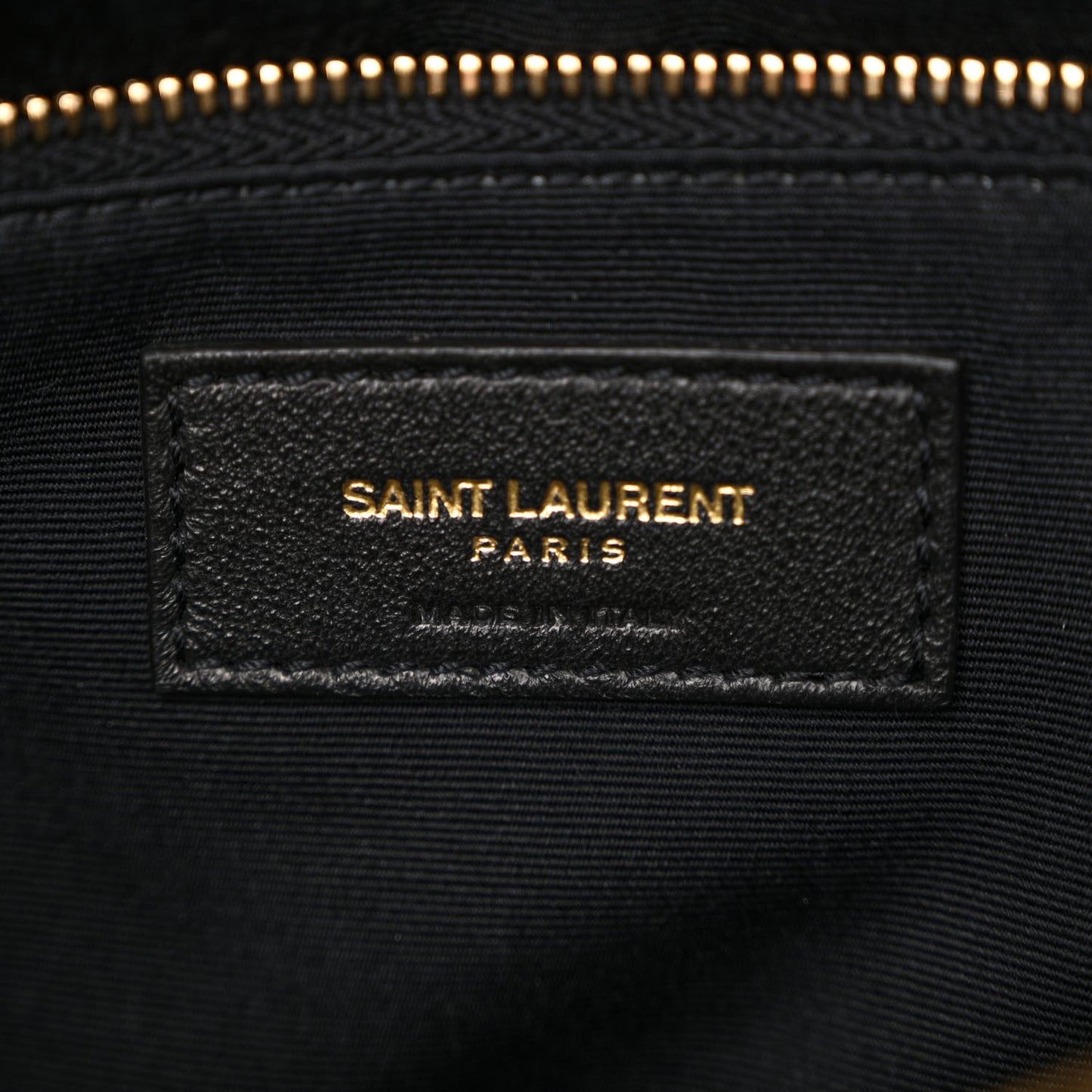 Calfskin Y Quilted Monogram Small Loulou Chain Satchel Black