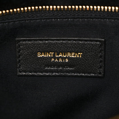 Saint Laurent Calfskin Y Quilted Monogram Small Loulou Chain Satchel Black 6 of 10