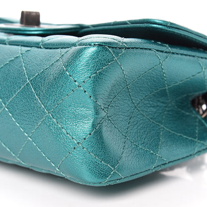 Chanel Metallic Sheepskin Quilted 2.55 Reissue Mini Flap Green 9 of 11
