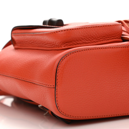 Gucci Cellarius Calfskin Medium Bamboo Backpack New Dark Orange 9 of 10