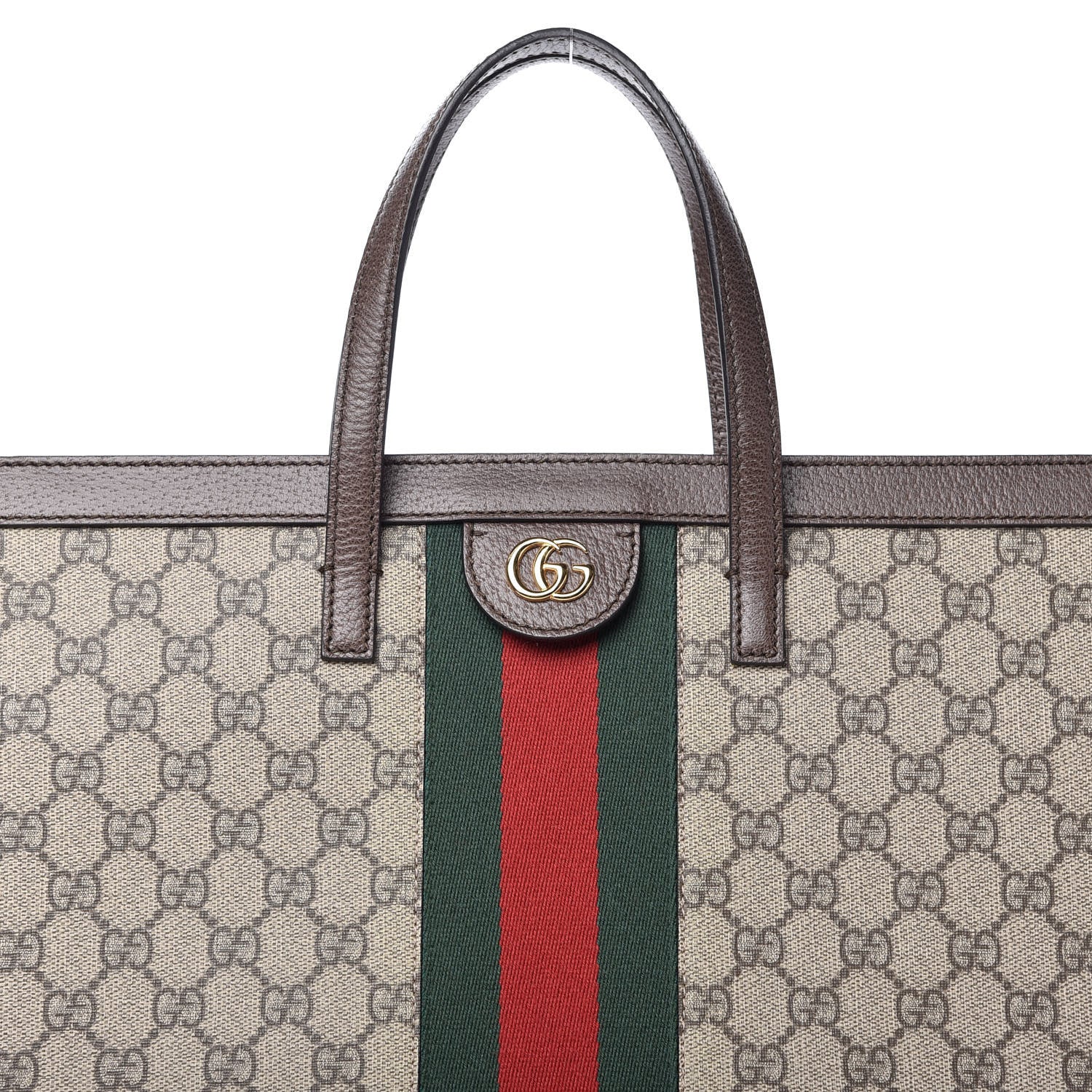 Gucci GG Supreme Monogram Web Ophidia Vertical Tote Brown 11 of 11