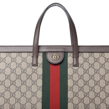 Gucci GG Supreme Monogram Web Ophidia Vertical Tote Brown 11 of 11