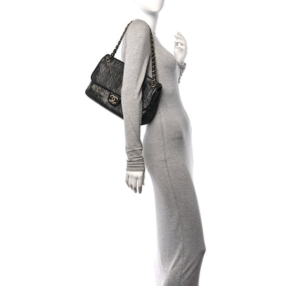 Chanel Metallized Effect Embossed Calfskin Quilted Paris Moscou Moujik Flap Black 2 of 10