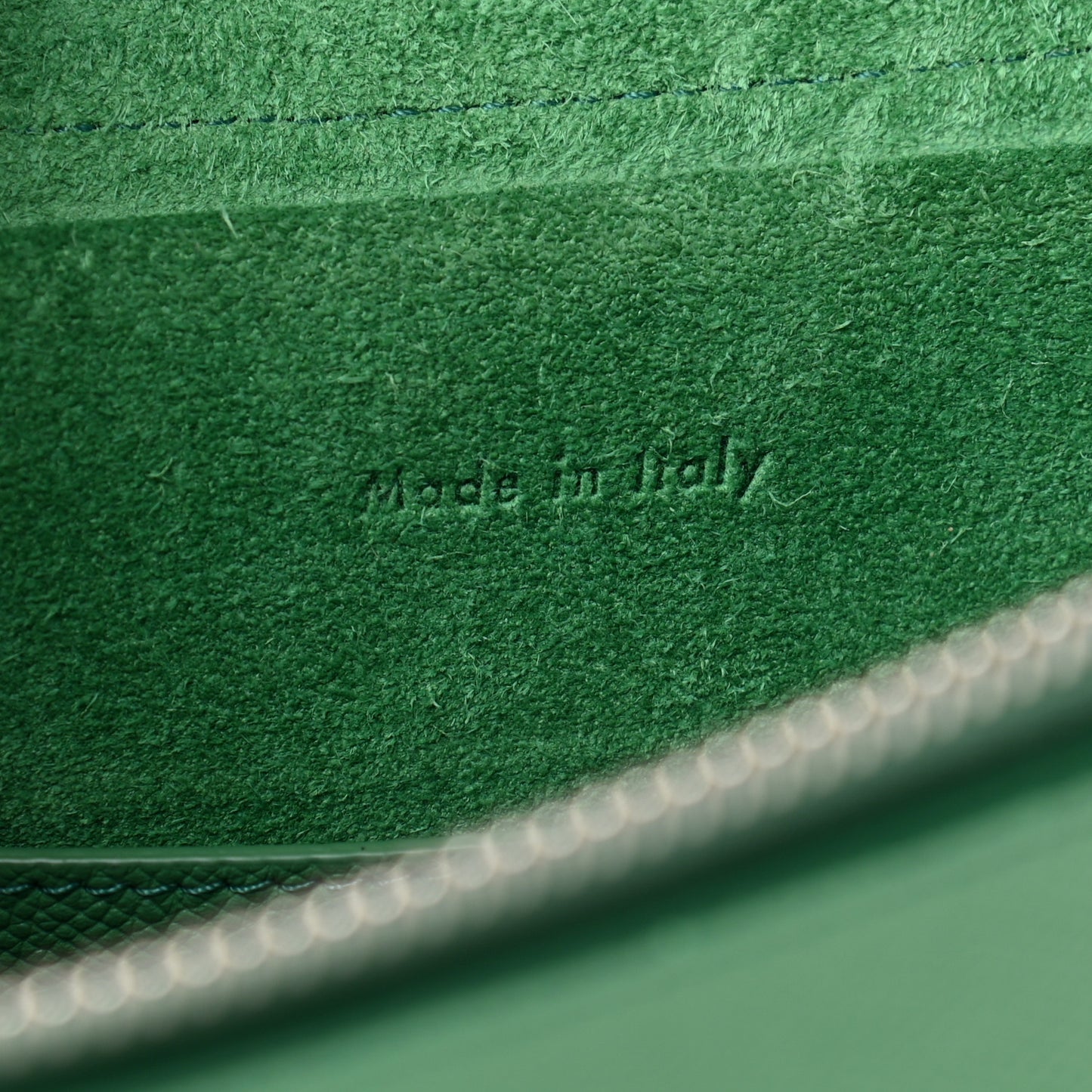 Grained Calfskin Micro Belt Bag Pop Green