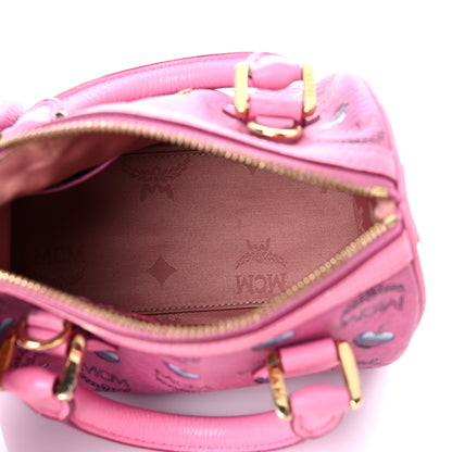 MCM Sweet Visetos Mini Boston Bag Pink 5 of 16