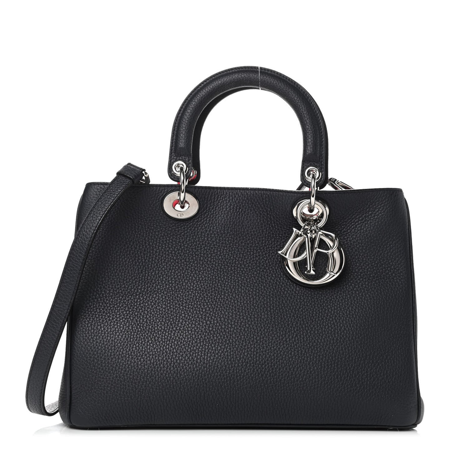 Bullcalf Medium Diorissimo Tote Navy Fuchsia