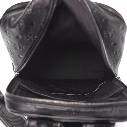MCM Calfskin Ottomar Monogram Duke Backpack Black 6 of 9