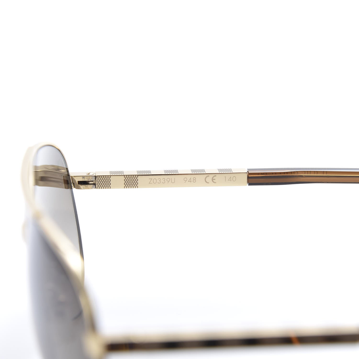 Louis Vuitton Metal Attitude Pilote Sunglasses Z0339U Gold 6 of 8