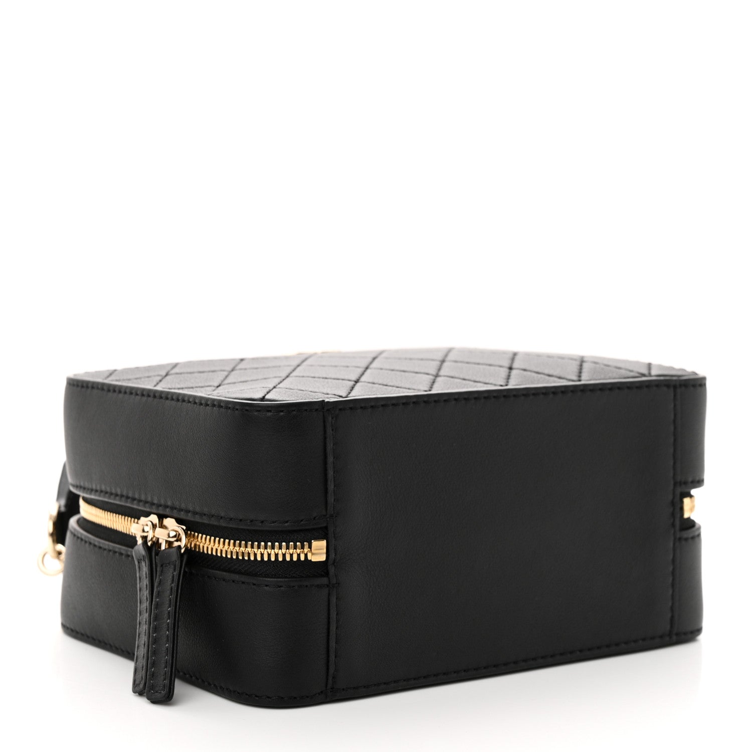Chanel Calfskin Quilted Travel Kit Vanity Case Black 4 of 12