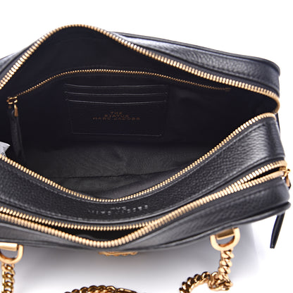 Marc Jacobs Grained Calfskin Quilted Double Stitched The Status Shoulder Bag Black 5 of 12