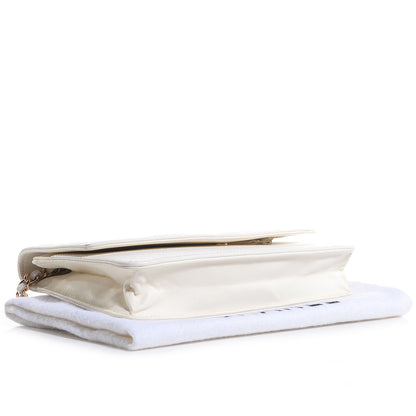 Chanel Caviar Timeless CC Wallet on Chain WOC White 4 of 8