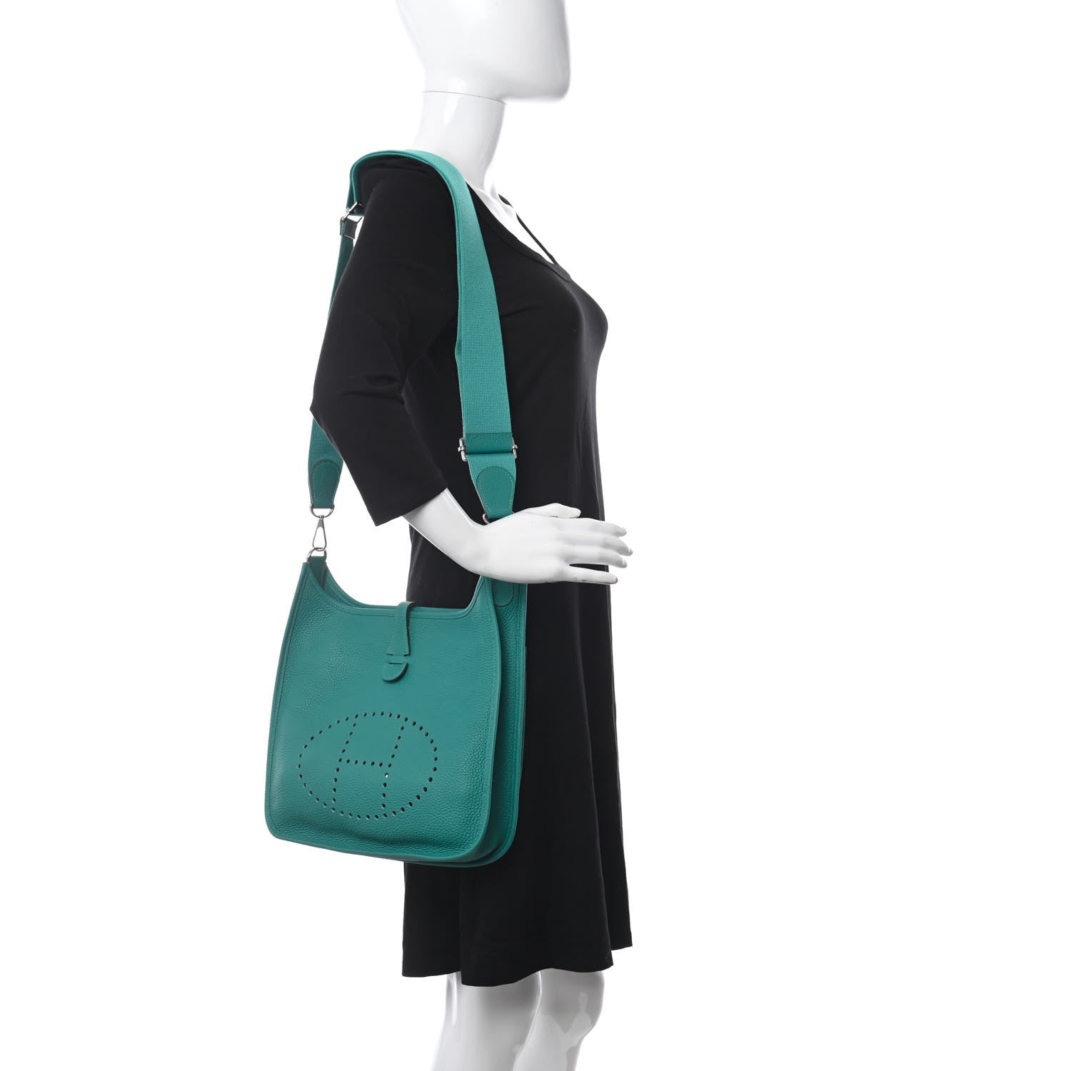 Hermes Taurillon Clemence Evelyne III PM Vert Verone 2 of 10