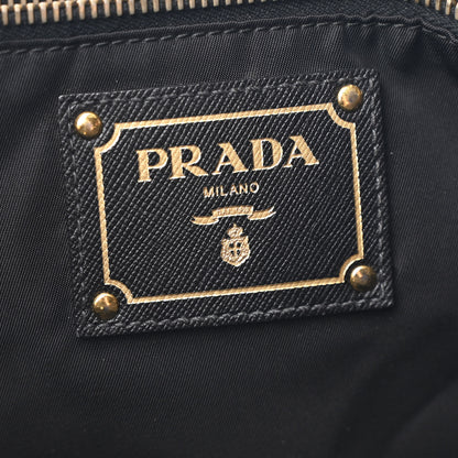 Prada Tessuto Nylon Saffiano Shopping Tote Black 6 of 11