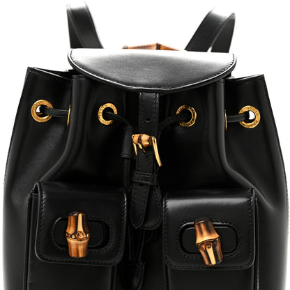 Gucci Calfskin Bamboo Backpack Black 8 of 10