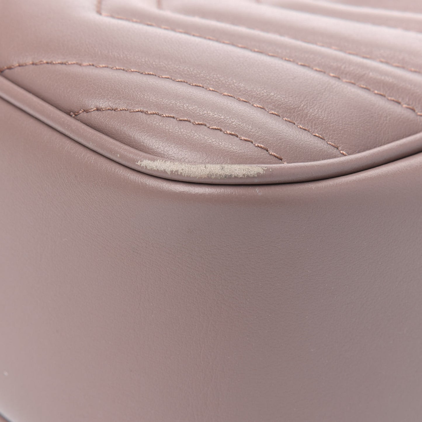 Calfskin Matelasse Small GG Marmont Chain Shoulder Bag Porcelain Rose