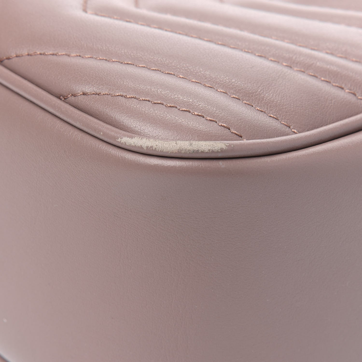 Gucci Calfskin Matelasse Small GG Marmont Chain Shoulder Bag Porcelain Rose 14 of 26