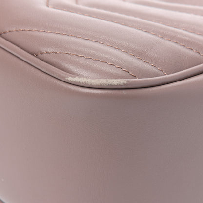 Gucci Calfskin Matelasse Small GG Marmont Chain Shoulder Bag Porcelain Rose 14 of 26