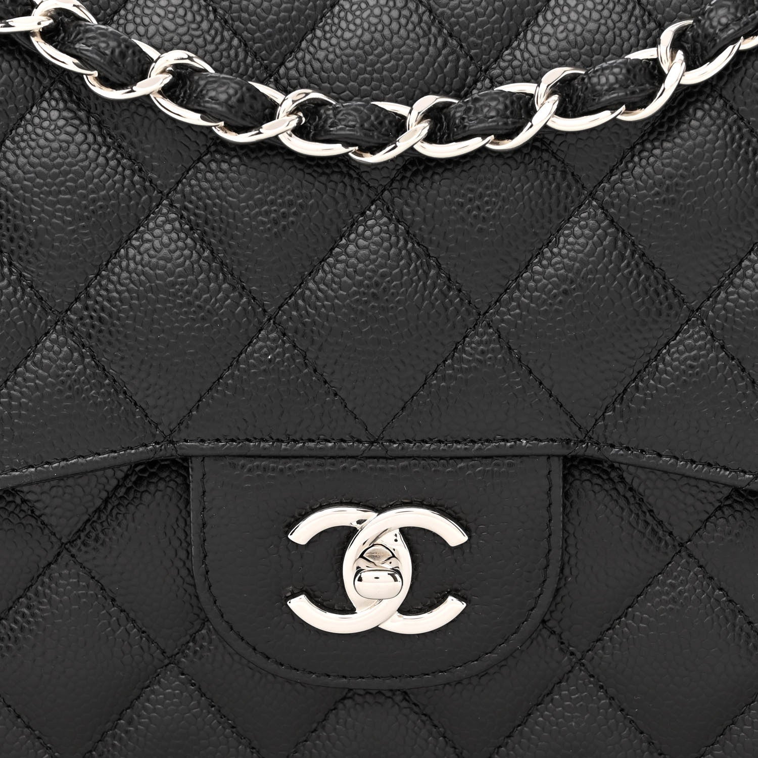 Chanel Caviar Quilted Jumbo Double Flap Black 8 of 12