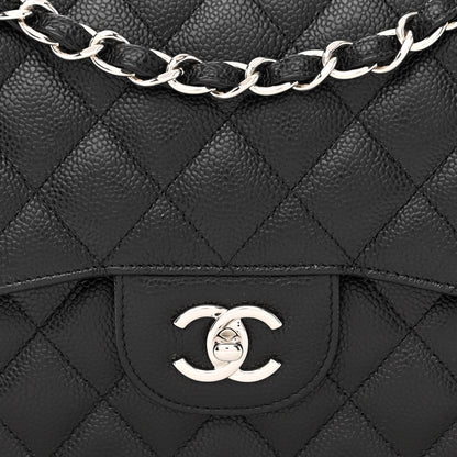 Chanel Caviar Quilted Jumbo Double Flap Black 8 of 12