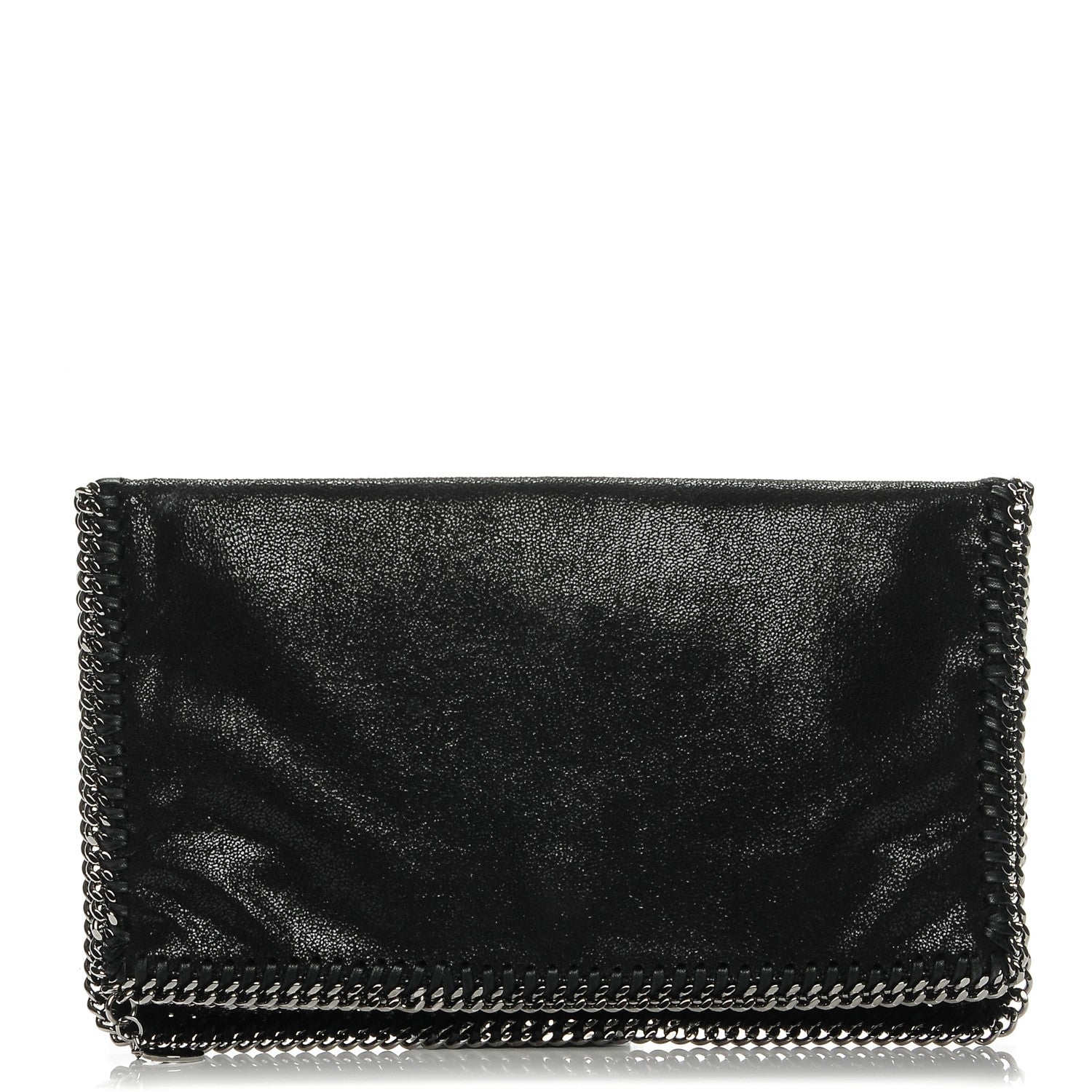 Stella McCartney Shaggy Deer Falabella Fold Over Clutch Black 1 of 7