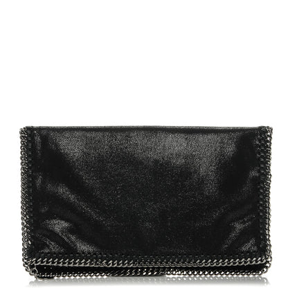 Stella McCartney Shaggy Deer Falabella Fold Over Clutch Black 1 of 7