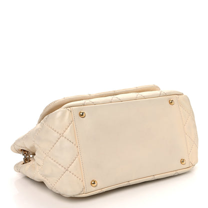 Chanel Calfskin Quilted Retro Chain Flap Dark White 4 of 14