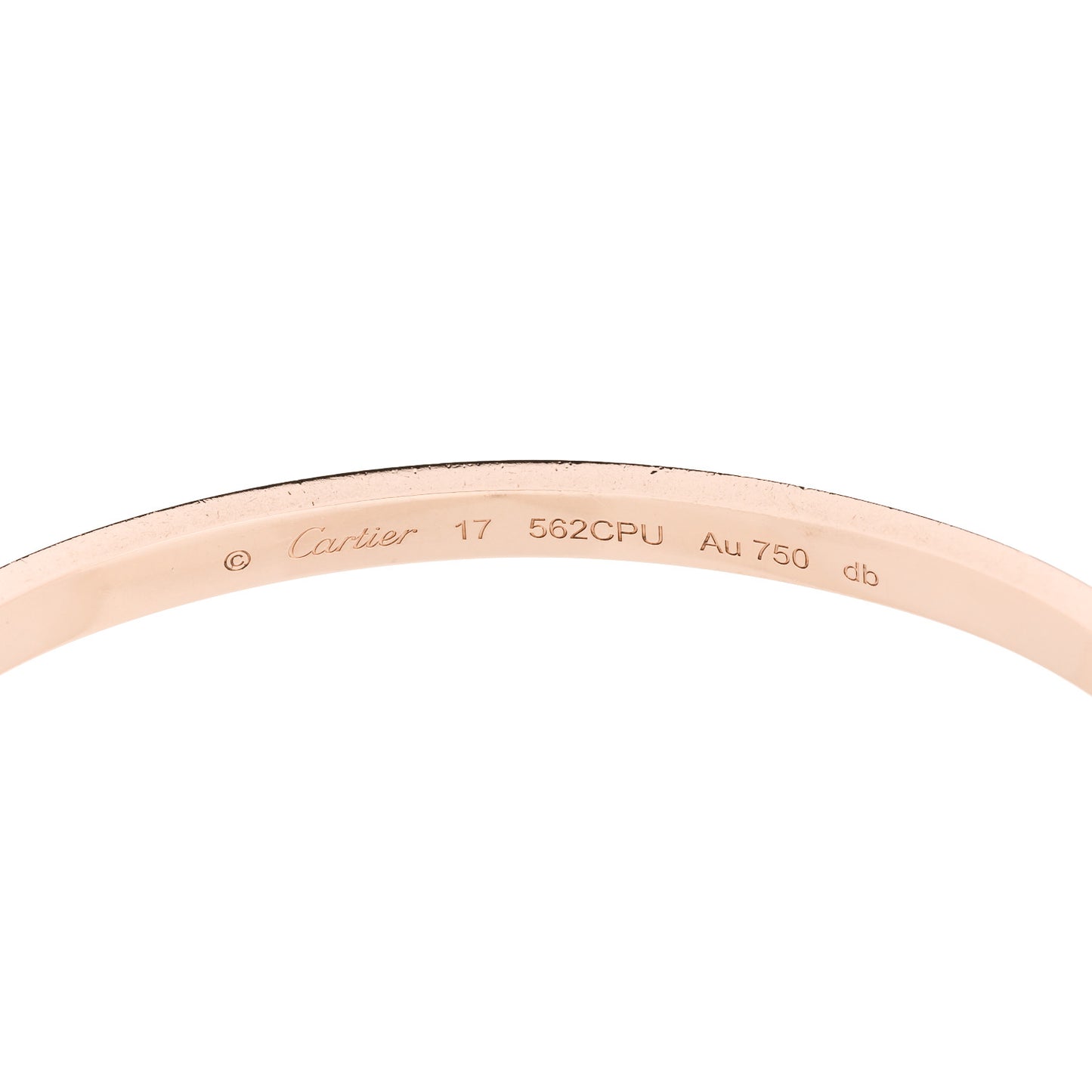 18K Pink Gold Small LOVE Bracelet 17