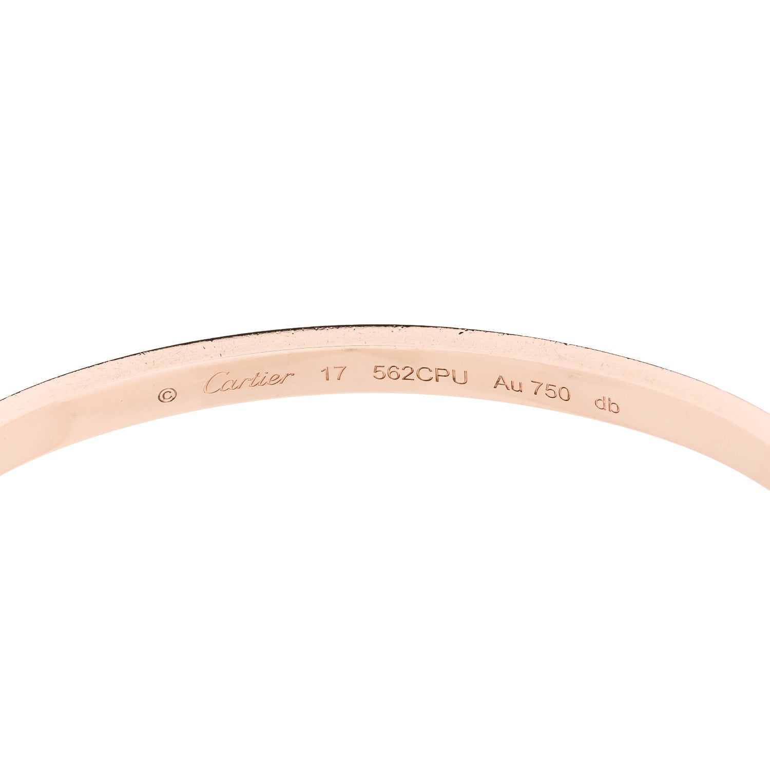 Cartier 18K Pink Gold Small LOVE Bracelet 17 5 of 7