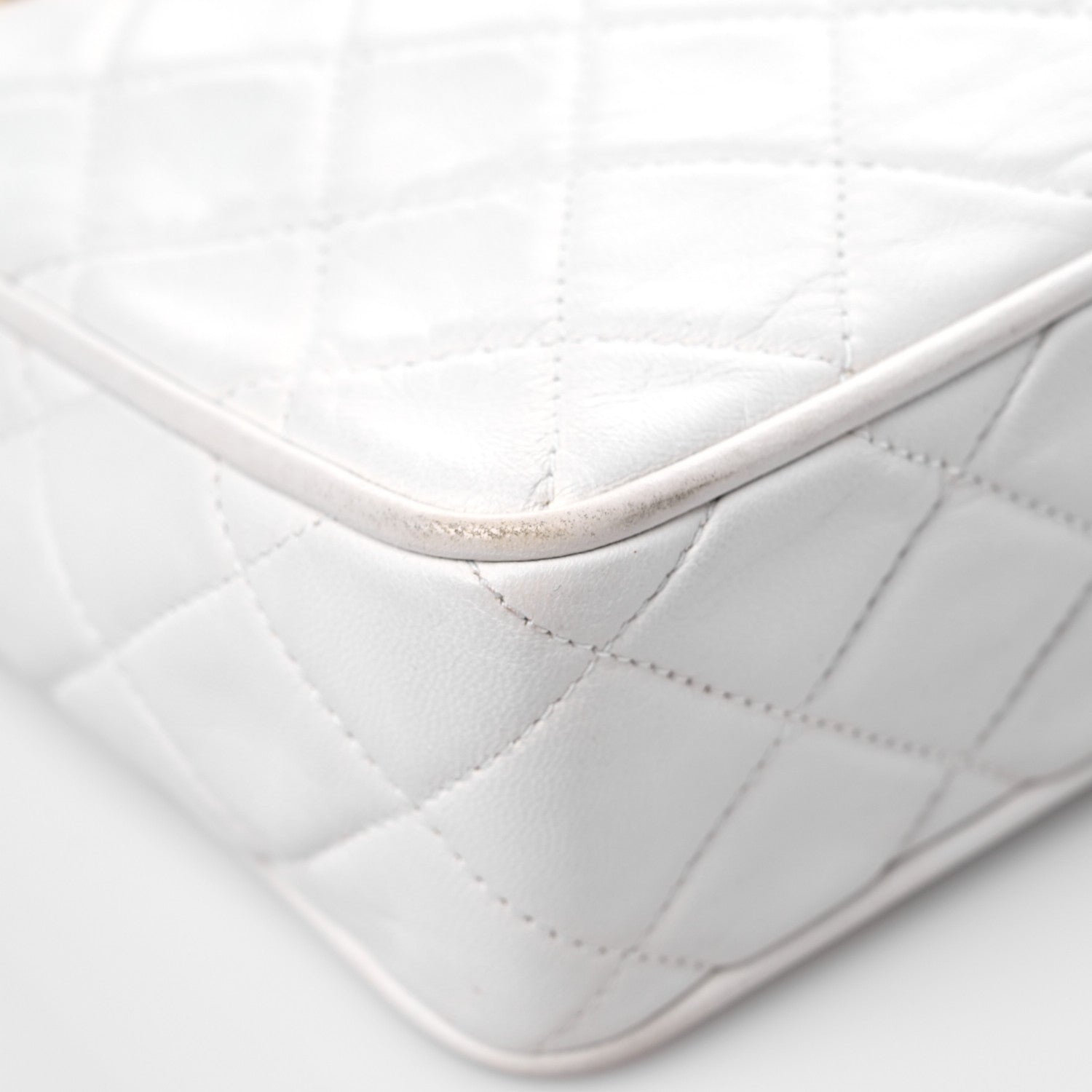 Chanel Lambskin Quilted Tassel Camera Case White 9 of 14