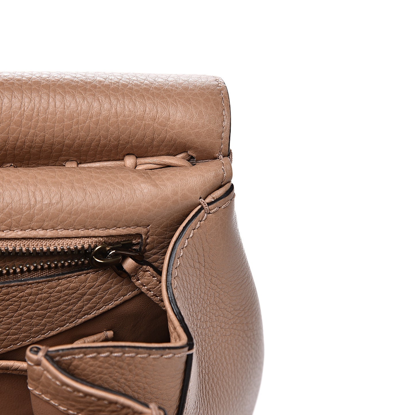 Calfskin Medium Nouveau Fringe Shoulder Bag Tan