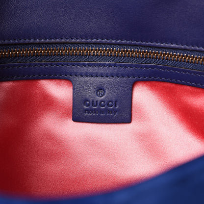 Gucci Velvet Matelasse Medium GG Marmont Shoulder Bag Cobalt Blue 6 of 12