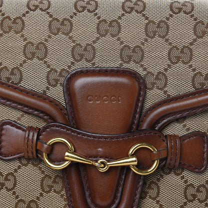 Gucci Monogram Medium Lady Web Shoulder Bag Beige Cuir 10 of 18