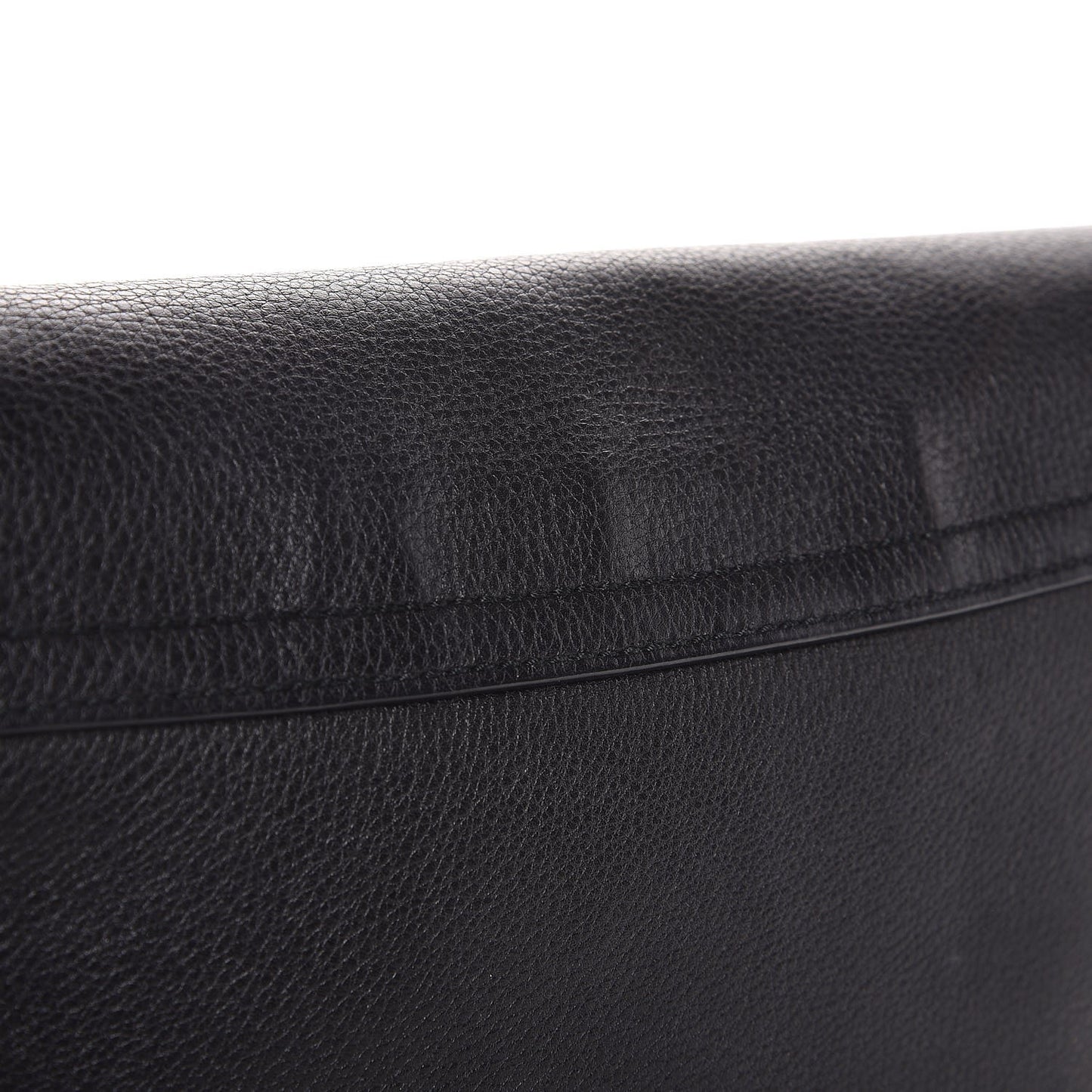 Pebbled Calfskin Medium Soho Flap Crossbody Black