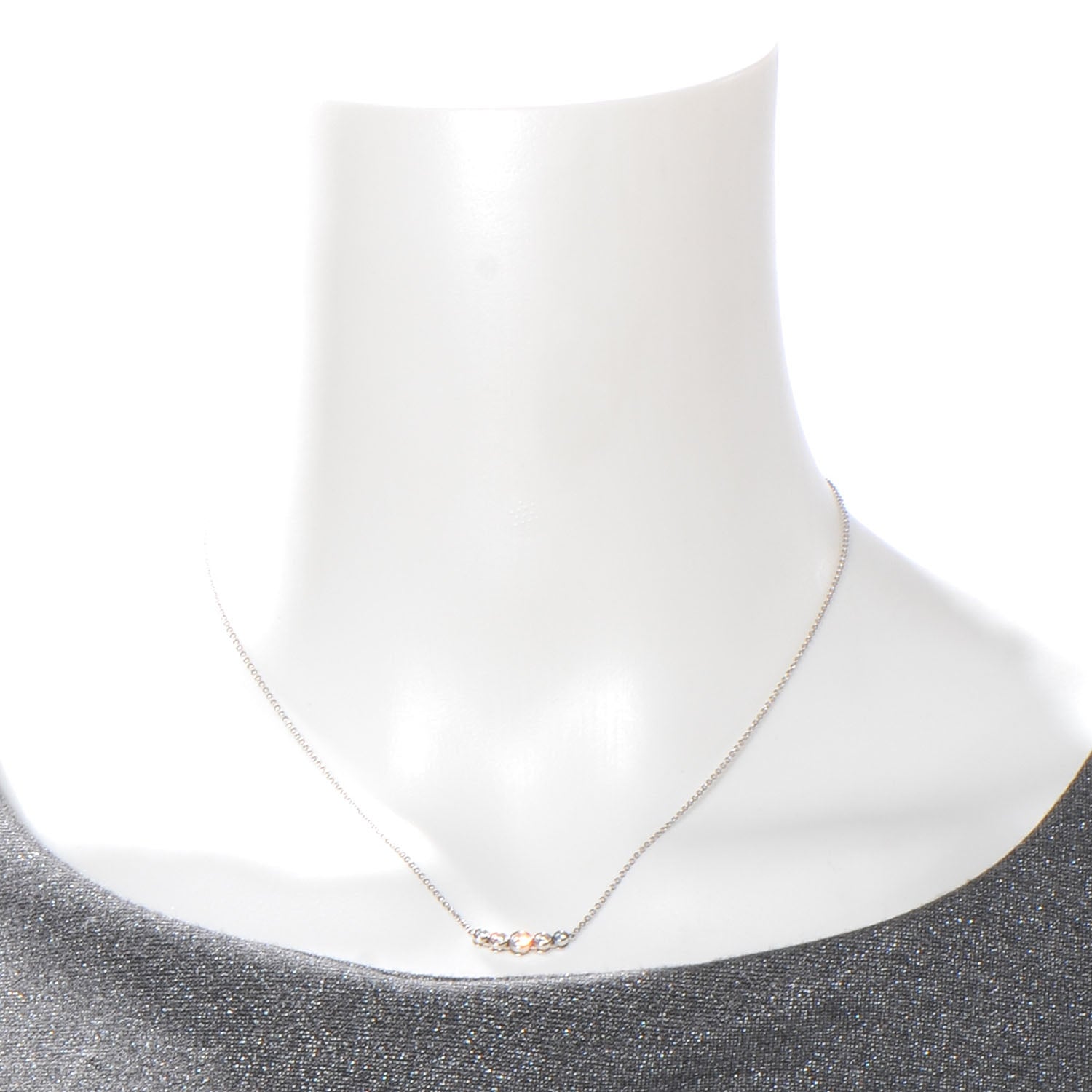 Tiffany Platinum Diamond Jazz Graduated Pendant Necklace 2 of 4