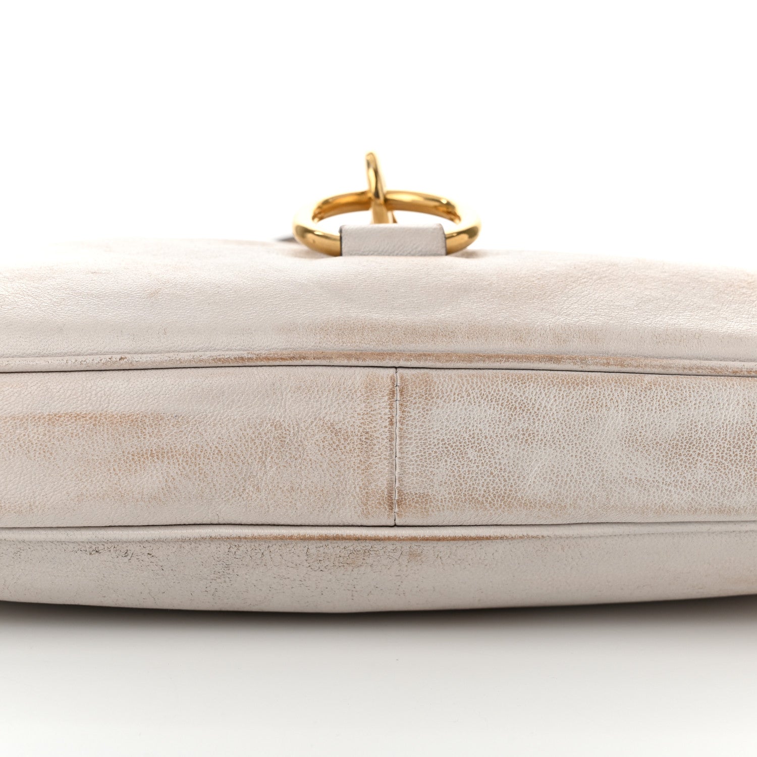 Miu Miu Nappa Old Hook Shoulder Bag Sabbia White 10 of 13