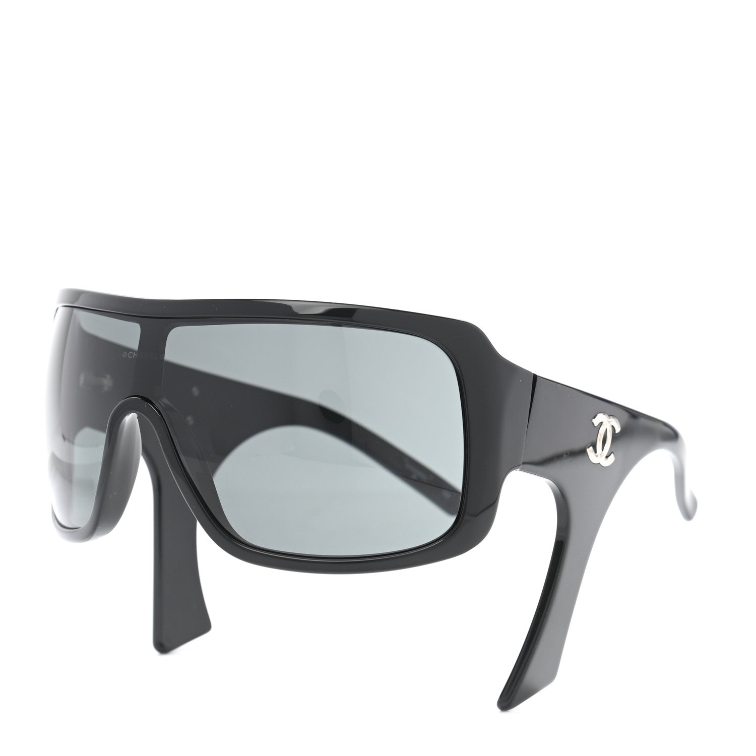 Chanel Acetate Sideburn Sunglasses 40756 Black 1 of 8