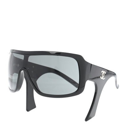 Chanel Acetate Sideburn Sunglasses 40756 Black 1 of 8