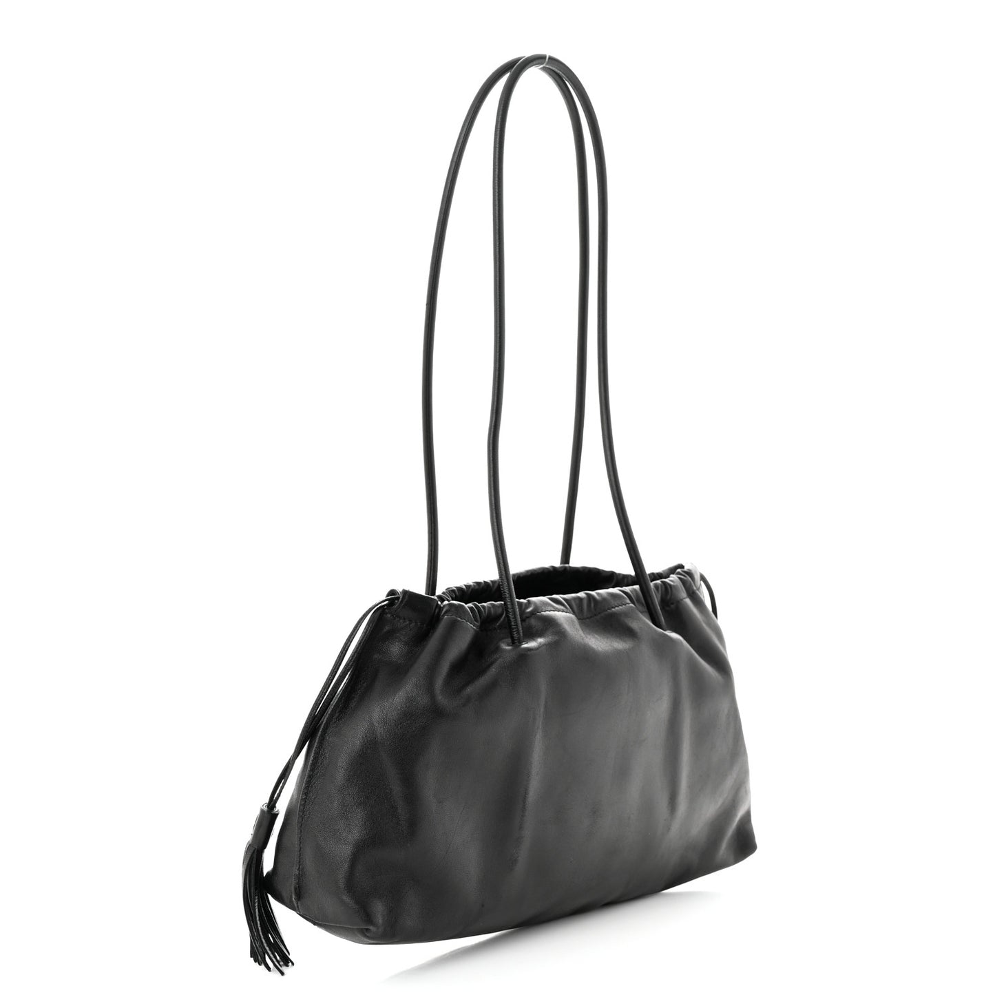 Lambskin Tassel Pouch Black