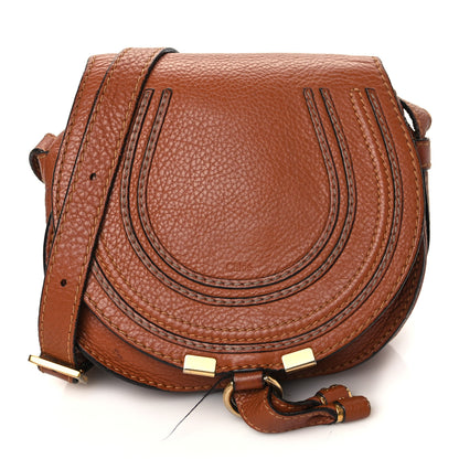 Chloe Calfskin Mini Marcie Round Crossbody Bag Tan 1 of 12