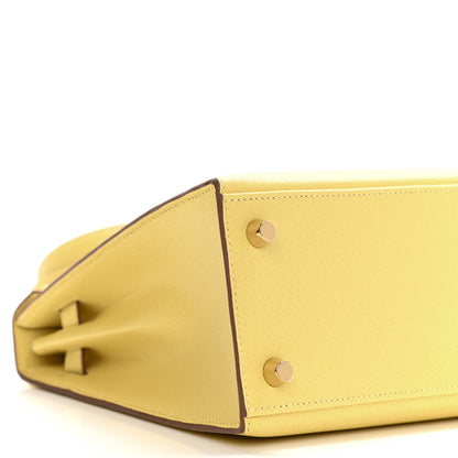 Hermes Epsom Kelly Sellier 25 Jaune Poussin 9 of 11