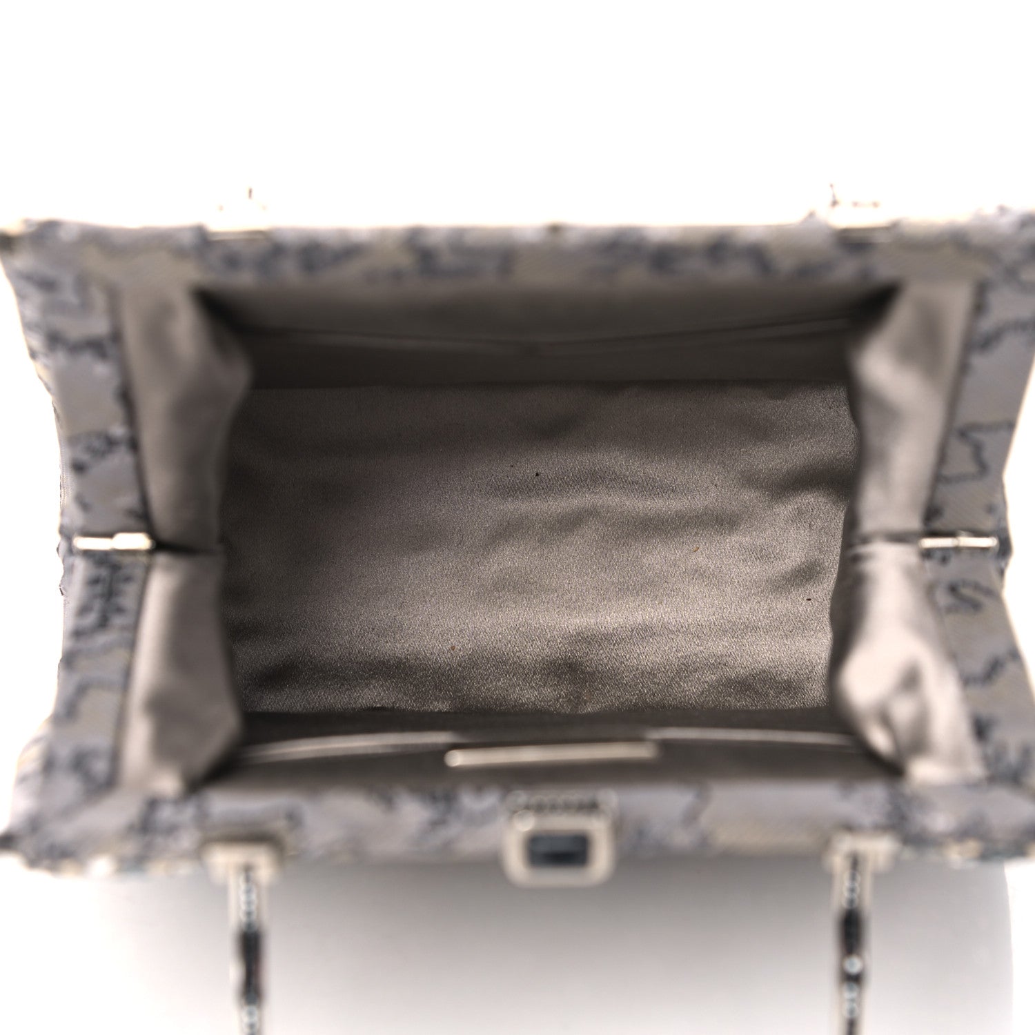 Judith Leiber Crystal Fabric Embroidered Evening Bag Grey 5 of 14