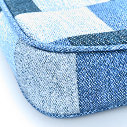 Louis Vuitton Denim Damier Monogram Patchwork Multi Pochette Accessories Blue Rouge 6 of 7