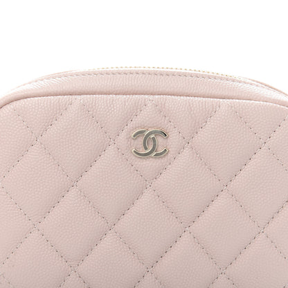 Chanel Caviar Quilted Small Curvy Pouch Cosmetic Case Light Pink 8 of 9