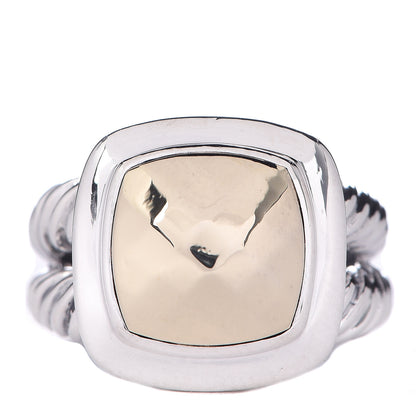 David Yurman Sterling Silver 18K Yellow Gold 11mm Albion Dome Ring 54 7 1 of 5