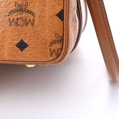 MCM Visetos Small Boston Bag Cognac 12 of 17